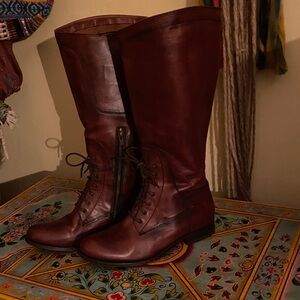 Frye Rich Brown Leather Boots